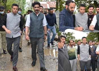 ضلع ترقیاتی کمشنر ان کولگام اوراننت ناگ نے مشترکہ طور پر قاضی گنڈ میں مجوزہ بائی پاس روڈ جگہوں کا کیادورہ