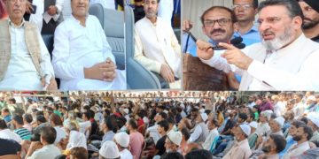بڈگام کے سوئی ب±گ علاقہ میں اپنی پارٹی کا تاریخ ساز عوامی جلسہ