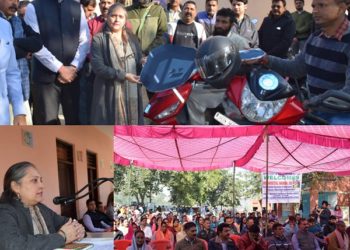 شیتل نندانے کٹھوعہ میں جاری ’وِکست بھارت سنکلپ یاترا‘ کے حصے کے طور پر پنچایت بسنت پور کا دورہ کیا