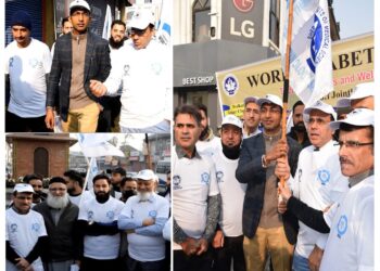 صوبائی کمشنر کشمیر اور ڈائریکٹر سکمز نے عالمی یوم ذیابیطس کے موقعہ پر واکتھون کو جھنڈی دِکھا کر روانہ کیا