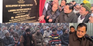 جاوید ڈار نے لڈورہ رفیع آباد میںناگ بل پلے فیلڈ کی ترقی کا سنگ بنیاد رکھا